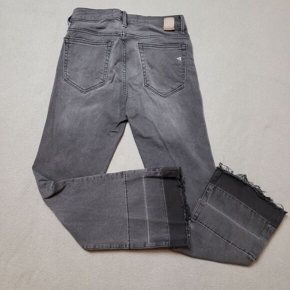 HIDDEN Raw Hem Ankle Flare Leg Jeans Black/Grey Mid Rise Jeans size 27 - Picture 2 of 14